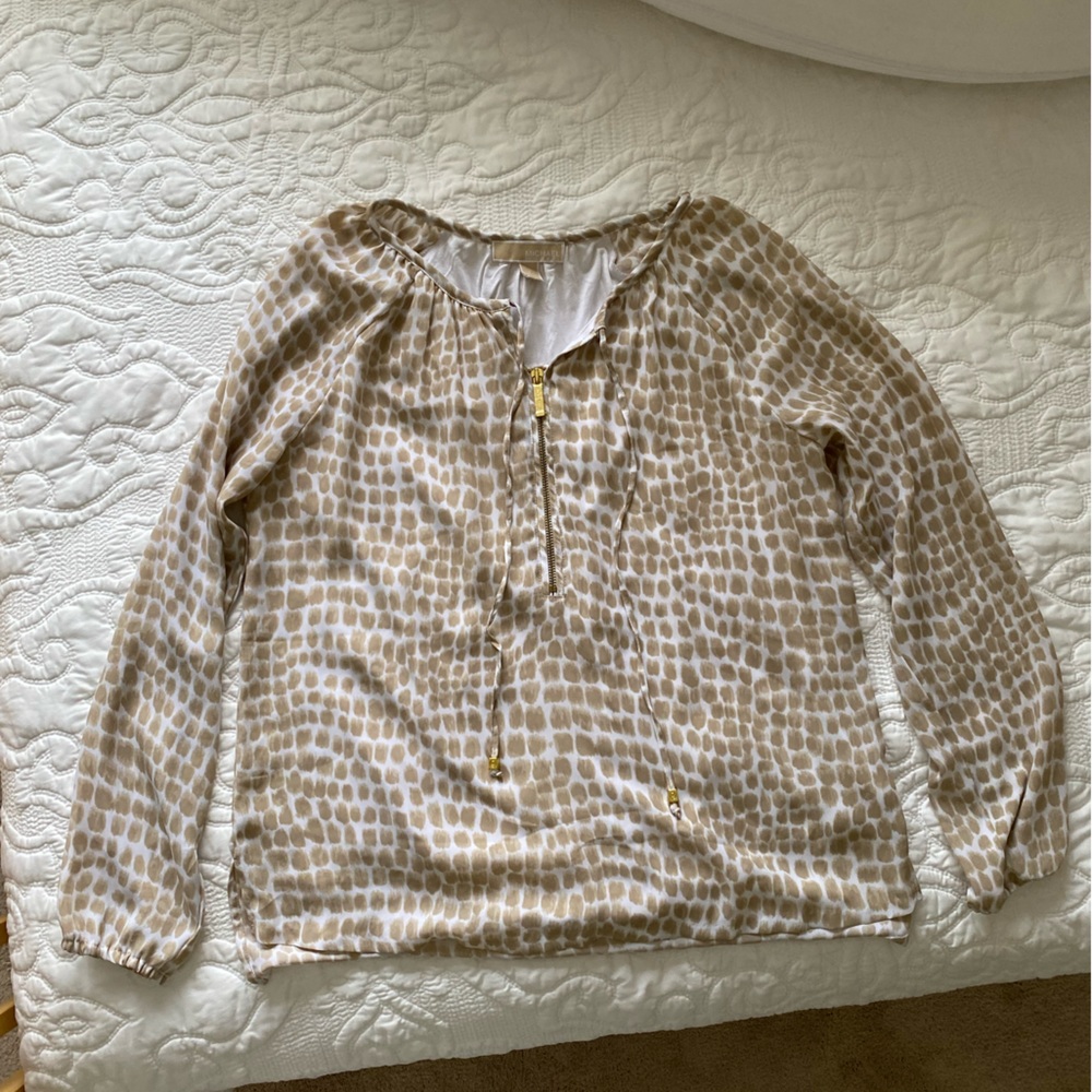 Michael Kors Long-Sleeve Blouse, Size 8